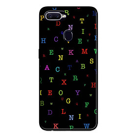Ốp Lưng in cho Oppo A7 Mẫu Bảng Chữ Cái Đa Màu - Hàng Chính Hãng
