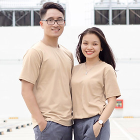 Áo Thun Màu Be - Màu Nâu Nhạt vải Dày Đẹp