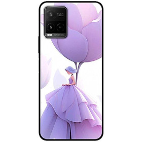 Ốp lưng cho Vivo Y12s - Y20 - Y20s - Y21 - Y21s - Y33s - Y33T - Cô Gái Hoa Tím - Hàng Chính Hãng