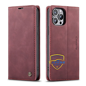 Bao da bò thật dạng ví dành cho iPhone 14 Pro Max Caseme - Hàng Nhập Khẩu