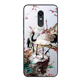 Ốp Lưng in cho Xiaomi Redmi 5 Mẫu Hạc Anh Đào - Hàng Chính Hãng