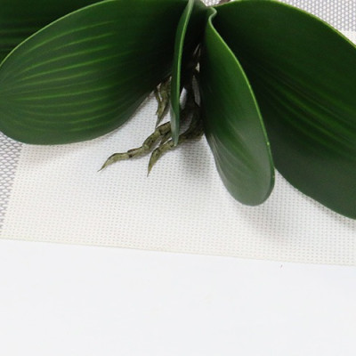 Lá lan hồ điệp giả giống thật 99% - 1 cụm gồm 5 lá - dài 27cm - Cây giả, hoa lụa Decor trang trí nhà cửa