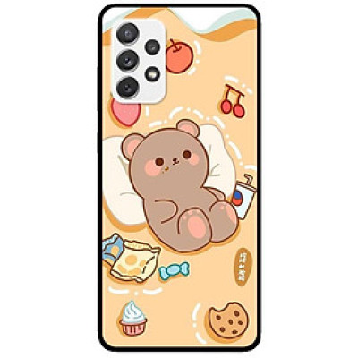 Ốp lưng dành cho Samsung A13 5G - A04s - A32 5G - A04 - A22 5G mẫu Gấu Nâu Ăn Vặt
