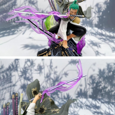 Mô Hình Zoro Wano 22cm Mái Nhà 3 Kiếm Mô hình One Piece Cao Cấp, Figure Mô Hình Anmie One Piece Luffy Vua Hải Tặc