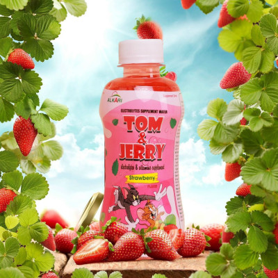 Nước bù điện giải Tom and Jerry ( vị dâu) Alkari , thùng 24 chai x 250ml