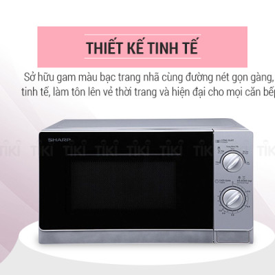 Lò Vi Sóng Sharp R-202VN-S (20L) - Bạc - Hàng chính hãng