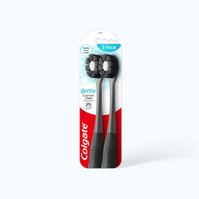 Bộ Đôi Bàn Chải Đánh Răng COLGATE Cushion Clean Charcoal
