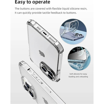 Ốp lưng dành cho iPhone 16e , iPhone 16 Pro , iPhone 16 Plus , iPhone 16 Pro Max dẻo trong suốt chống sốc 4 góc cao cấp - hàng chính hãng