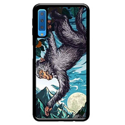 Ốp in cho Samsung Galaxy A7 2018 Khỉ Đu Cây - Hàng chính hãng
