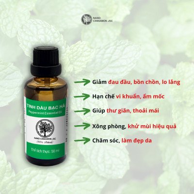 Combo Tinh Dầu Áo Quần Thơm Tho Nano Cinnamon - Bạc Hà, Cam, Lavender, 30ml