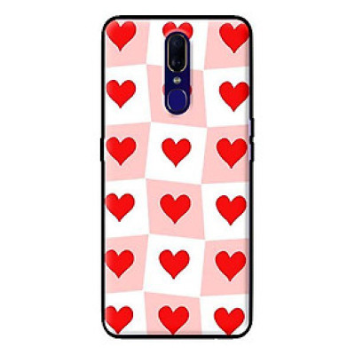 Ốp in cho Oppo F11 Trái TIm Ô Vuông - Hàng chính hãng
