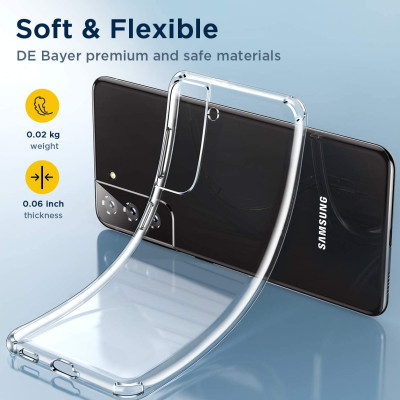 Ốp lưng silicon dẻo cho Samsung Galaxy S21 hiệu Ultra Thin mỏng 0.6mm độ trong tuyệt đối chống trầy xước - Hàng nhập khẩu