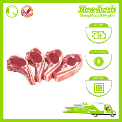 Sườn Cừu Úc Cao Cấp Có Xương Sống Cắt Lát - Túi 1Kg