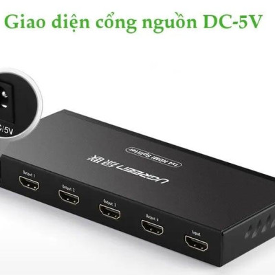 Ugreen UG4020240202TK Màu Đen Bộ chia HDMI 1 ra 4 hỗ trợ phân giải FULL HD - HÀNG CHÍNH HÃNG