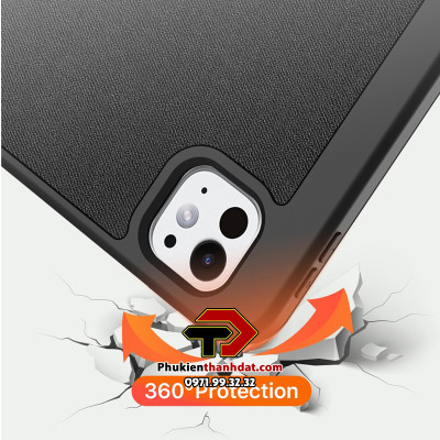 Bao da chống sốc cho iPad Pro 13 inch 2024 M4 chính hãng Dux Ducis Domo có ngăn để bút - Hàng chính hãng
