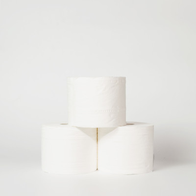 Giấy vệ sinh giấy cuộn cao cấp Ecotissue 3 lớp lốc 6 cuộn có lõi cao cấp mềm dai tự nhiên