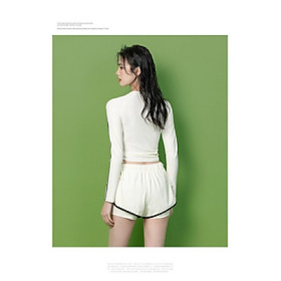 Bộ đồ bơi nữ kéo khoá ,áo tắm biển dài tay quần short chất thun lạnh xịn xò