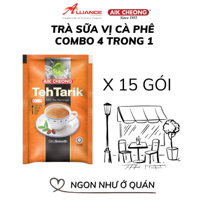 Trà Sữa Vị Cà Phê Aik Cheong Teh Tarik Combo 4 In 1 (15 Gói x 40g)