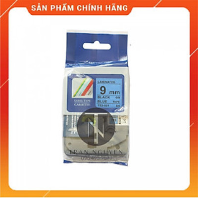 Nhãn In đa lớp Tz2-521 - Đen nền Dương 9mm x 8m - Hàng nhập khẩu