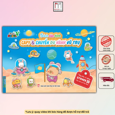 Sách - Dán Hình Capy - Tặng Kèm 2 Phòng Sticker 3D - Combo 4 Cuốn - Minh Thắng