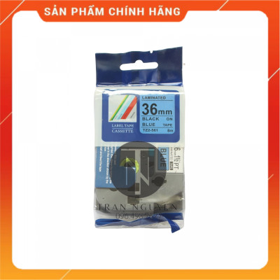 [Combo 5 hộp] Nhãn In Brother Tz2-561 - Đen nền Dương 36mm x 8m - Hàng nhập khẩu