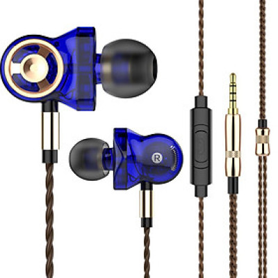 Tai nghe có dây 3,5 mm Âm thanh trầm  Tai nghe điều khiển trong dòng với Mic