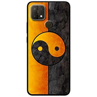 Ốp lưng dành cho Oppo Oppo A15 - A15s mẫu Vòng Tròn Cam Đen
