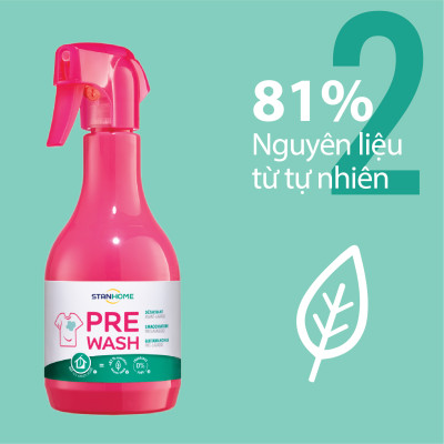 Tẩy Vết Bẩn Quần Áo Không Mất Màu - Hư Hại Sợi Vải Pre-Wash Extra Stanhome 500ml - 64350