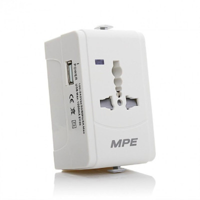 Ổ CẮM DU LỊCH ĐA NĂNG TÍCH HỢP CỔNG USB -TA2- hàng chính hãng MPE