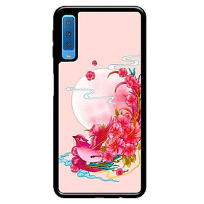 Ốp in cho Samsung Galaxy A70 Chim Nền Hồng - Hàng chính hãng