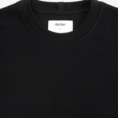 Áo thun nam tay ngắn ROUTINE bề mặt sọc gân. Fitted - 10S24TSS001 | LASTORE MENSWEAR