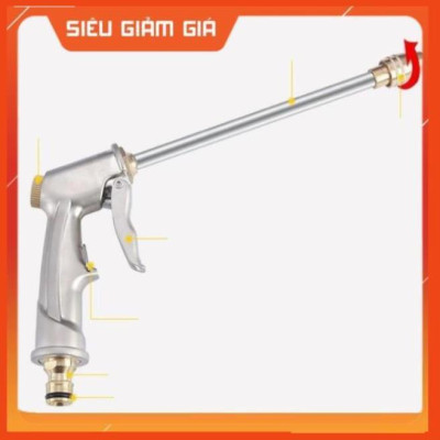 Bộ dây vòi xịt nước rửa xe,tưới cây .tăng áp 3 lần,loại 7m,10m 206701-2 đầu đồng,cút đồng+ tặng móc khoá