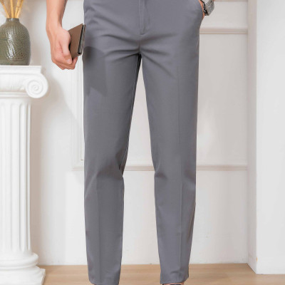 Quần kaki nam công sở màu ghi đậm ALGK058