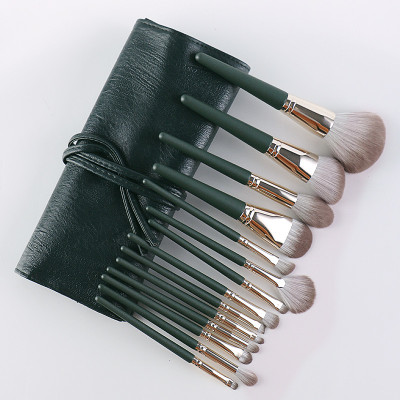 Bộ Cọ Makeup 14 Cây Cán Xanh Cao Cấp Lông Siêu Mịn Tiện Dụng Đầy Đủ Chức Năng Trang Điểm Cá Nhân Hiệu Quả  DRU - Hàng Chính Hãng