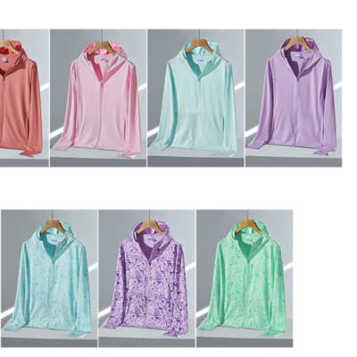 áo khoác chống nắng mùa hè bằng lụa băng ngoài trời nhẹ và mỏng chống tia cực tím UPF50