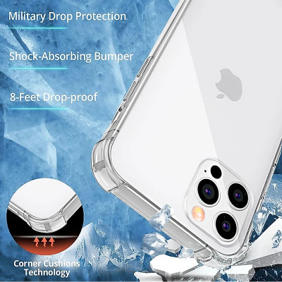 Ốp lưng dành cho iPhone 16e , iPhone 16 Pro , iPhone 16 Plus , iPhone 16 Pro Max dẻo trong suốt chống sốc 4 góc cao cấp - hàng chính hãng