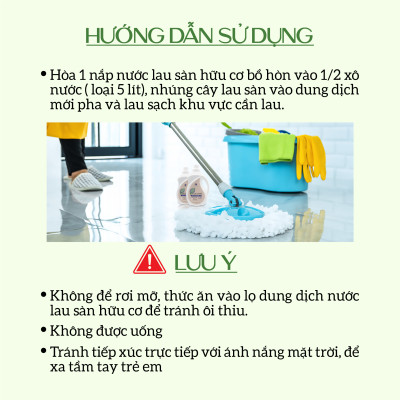Nước lau sàn Hữu cơ Ecocare đuổi muỗi tinh dầu Sả chanh 4000ml