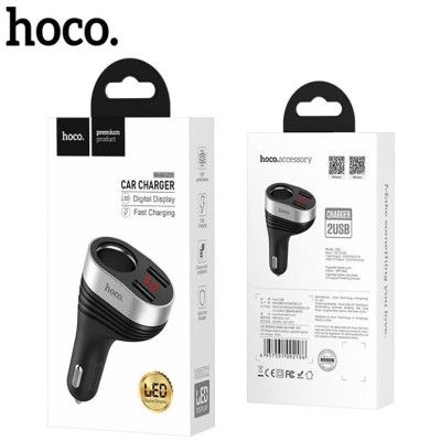 Bộ chia tẩu sạc ô tô, xe hơi nhãn hiệu Hoco Z29 -HÀNG CHÍNH HÃNG 