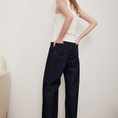 DOTTIE - Quần jeans ống đứng - Xanh đậm - Q0318