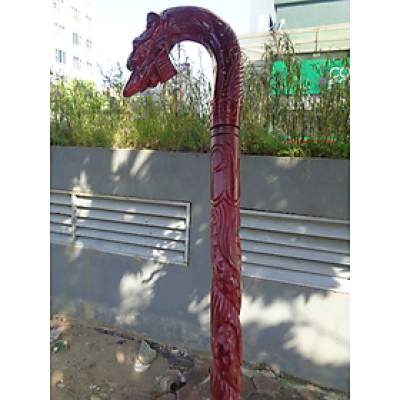 Gậy batong dành cho người già bằng gỗ xà cừ kt dài 91cm đk thân 3.5cm