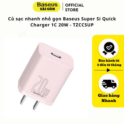 Củ sạc nhanh nhỏ gọn Baseus Super Si Quick Charger 1C 20W CCSUP- Hàng chính hãng