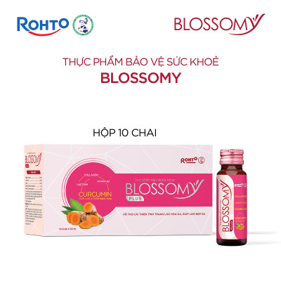 Nước uống collagen giúp sáng da, dạ dày khỏe Blossomy lốc 10 chai x 50ml
