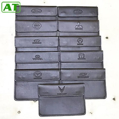 Ví Da Đựng Đăng Kiểm, Giấy Tờ Ô Tô Xe Hơi Có Logo Hãng Xe Dập Chìm Sang Trọng