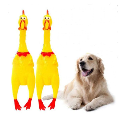 Đồ chơi con gà la hét cho chó mèo, shrilling chicken, gà la hét cỡ to 31cm