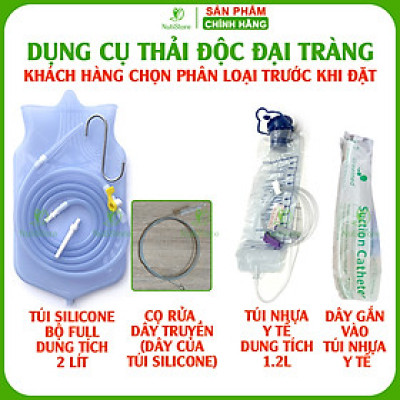 Dụng cụ thải độc đại tràng enema, thải độc cà phê, túi thải độc đại tràng silicone, túi nhựa y tế