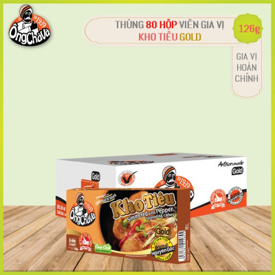 Thùng Viên Gia Vị Kho Tiêu Gold 126g Ông Chà Và 80 Hộp Siêu Tiết Kiệm Dễ Dùng Và Tiện Lợi Thích Hợp Cho Quán Ăn