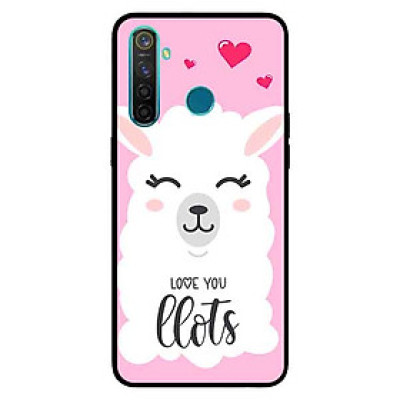 Ốp Lưng in cho Realme 5 Pro / Realme Q Mẫu Cừu Nền Hồng - Hàng Chính Hãng