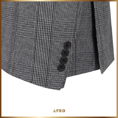 ÁO BLAZER KẺ GHI NÂU THỜI TRANG HÀN QUỐC 006247