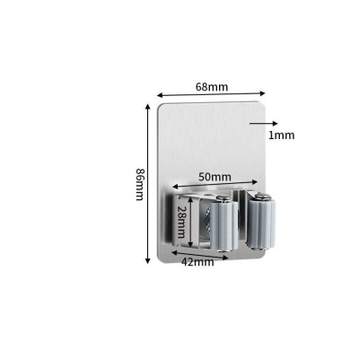 Giá Inox Treo Cây Lau Nhà Gắn Tường, Khô Ráo - Gọn Gàng - Ngăn Nắp, Gắn Keo Siêu Chắc Không Khoan Đục - TakyHome 4032