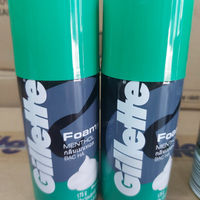 Bọt cạo râu Gillette Foamy Methol 175g hương chanh và hương bạc hà